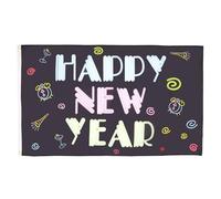 AZ FLAG - Drapeau Bonne année Néon - 150x90 cm - Drapeau Happy New Year - Nouvel An 100% Polyester Avec Oeillets Métalliques Intégrés - Pavillon 110 g