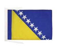 AZ FLAG - Drapeau Bosnie-Herzégovine - 45x30 cm - Pavillon Bosnien 100% Polyester Avec Deux Cordelettes - 20g