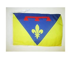 AZ FLAG Drapeau Bouches du Rhône 45x30 cm Polyester 100D Cordelettes | Usage intérieur et extérieur Drapeau décoratif du département des Bouches du Rhône coutures doubles et bords renforcés