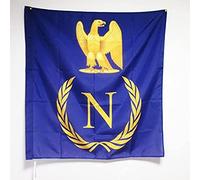 AZ FLAG - Drapeau Bouclier Napoléon Bonaparte - 90x90 cm - Drapeau Empire Français 100% Polyester Avec Fourreau et Cordelette - Pavillon 80 g