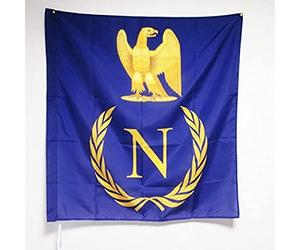 AZ FLAG Drapeau Bouclier Napoléon Bonaparte 90x90 cm Fourreau | Usage intérieur et extérieur Drapeau décoratif de l'Empire français coutures doubles et bords renforcés polyester 100D