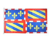 AZ FLAG - Drapeau Bourgogne Spécial Extérieur - 150x90 cm - Drapeau Bourguignon - France En Maille Bloquée Avec Anneaux Plastiques Intégrés - 170g