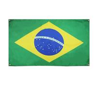 AZ FLAG Drapeau Brésil 150x90 cm avec 4 oeillets, Pavillon Brésilien pour balcon ou mur