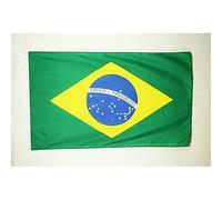 AZ FLAG - Drapeau Brésil - 150x90 cm - Drapeau Brésilien En Satin Avec Oeillets Métaliques Intégrés - Pavillon 110 g