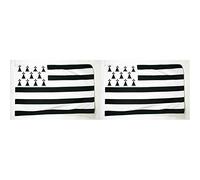 AZ FLAG Drapeau Bretagne 250x150cm - Grand Drapeau Breton - France 150 x 250 cm & Drapeau Bretagne 150x90cm - Drapeau Breton - France 90 x 150 cm Polyester léger