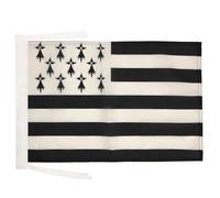 AZ FLAG - Drapeau Bretagne Alternatif - 45x30 cm - Pavillon Breton - France 100% Polyester Avec Deux Cordelettes - 20g