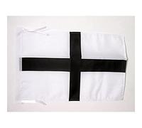 AZ FLAG - Drapeau Bretagne Kroaz Du - 45x30 cm - Pavillon Breton - Croix Bretonne 100% Polyester Avec Deux Cordelettes - 20g