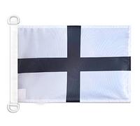 Pavillon nautique Bretagne Kroaz Du 45x30cm - Drapeau de bateau breton - croix bretonne 30 x 45 cm - AZ FLAG
