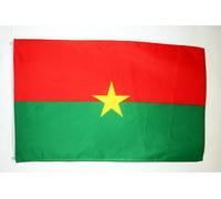 AZ FLAG - Drapeau Burkina Faso - 150x90 cm - Polyester léger - Drapeau Burkinabais Avec Oeillets Métalliques Intégrés - 80g