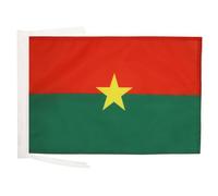 AZ FLAG - Drapeau Burkina Faso - 45x30 cm - Pavillon Burkinabais 100% Polyester Avec Deux Cordelettes - 20g