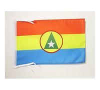 AZ FLAG - Drapeau Cabinda indépendantiste en Angola - 45x30 cm - Pavillon De L'Enclave De Cabinda 100% Polyester Avec Deux Cordelettes - 20g