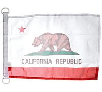 AZ FLAG - Drapeau Californie - 45x30 cm - Pavillon Nautique Californien - Etat Américain - Usa - Etats-Unis Spécial Bateau Et Extérieur En Maille Bloquée Avec Anneaux Plastiques Intégrés - 30g
