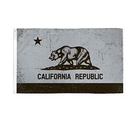 AZ FLAG - Drapeau Californie Noir et gris - 150x90 cm - Drapeau Californien 100% Polyester Avec Oeillets Métalliques Intégrés - Pavillon 110 g