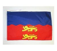 AZ FLAG - Drapeau Calvados - 45x30 cm - Pavillon Département Calvadosien 100% Polyester Avec Deux Cordelettes - 20g