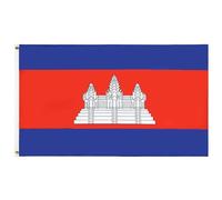 AZ FLAG - Drapeau Cambodge - 150x90 cm - Polyester léger - Drapeau Cambodgien Avec Oeillets Métalliques Intégrés - 80g