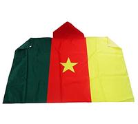 AZ FLAG Drapeau Cameroun 150x90 cm - Cape Drapeau Camerounais 100% Polyester Avec Manches Intégrées - Body Flag 80g