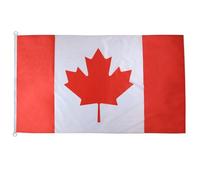 AZ FLAG - Drapeau Canada Spécial Extérieur - 150x90 cm - Drapeau Canadien En Maille Bloquée Avec Anneaux Plastiques Intégrés - 170g