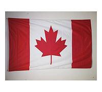 AZ FLAG - Drapeau Canada Spécial Extérieur - 150x90 cm - Drapeau Canadien En Maille Bloquée Avec Anneaux Plastiques Intégrés - 170g