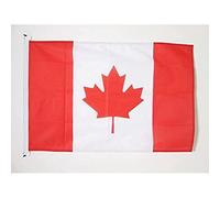 AZ FLAG - Drapeau Canada Spécial Extérieur - 90x60 cm - Pavillon Nautique Canadien En Maille Bloquée Avec Anneaux Plastiques Intégrés - 80g
