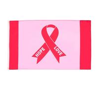 AZ FLAG - Drapeau Cancer du Sein Ruban Rose - 90x60 cm - Drapeau Contre Le Cancer 100% Polyester Avec Oeillets Métalliques Intégrés - Pavillon 50 g