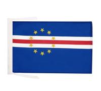AZ FLAG - Drapeau Cap Vert - 45x30 cm - Pavillon Cap-Verdien 100% Polyester Avec Deux Cordelettes - 20g