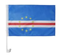 AZ FLAG - Drapeau Cap Vert Pour Décoration Voiture Avec Attaches En PVC Et Système d'Accroche - Car Flag Cap-Verdien - 100% Polyester - 50g - 45x30 cm