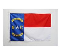 AZ FLAG - Drapeau Caroline du Nord Spécial Extérieur - 90x60 cm - Pavillon Nautique Etat Américain - Usa - Etats-Unis En Maille Bloquée Avec Anneaux Plastiques Intégrés - 80g