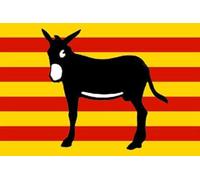AZ FLAG Drapeau Catalogne avec âne 90x60 cm Polyester 100D 2 Œillets