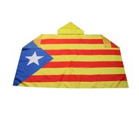 AZ FLAG Drapeau Catalogne Estelada 150x90 cm - Cape Drapeau Catalan Indépendentiste - Cataluña 100% Polyester avec manches intégrées - Body Flag