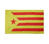 AZ FLAG - Drapeau Catalogne Estelada Vermella - 150x90 cm - Drapeau Catalan Indépendentiste - Cataluña Groga 100% Polyester Avec Fourreau et cordelette - Pavillon 110 g