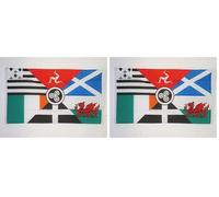 AZ FLAG - Drapeau Celtique multi - 90x60 cm - Drapeau Celte - Pays Celtes 100% Polyester Avec Oeillets Métalliques Intégrés - Pavillon 50 g (Lot de 2)