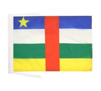 AZ FLAG - Drapeau Centrafrique - 45x30 cm - Pavillon Centrafricain 100% Polyester Avec Deux Cordelettes - 20g