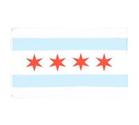 AZ FLAG - Drapeau Chicago - 150x90 cm - Drapeau Etat Américain - Usa - Etats-Unis 100% Polyester Avec Oeillets Métalliques Intégrés - Pavillon 110 g