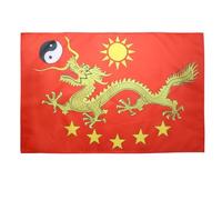 AZ FLAG Drapeau Chine impériale nouveau 150x90 cm Polyester 100D Fourreau | Usage intérieur et extérieur Drapeau décoratif dragon chinois coutures doubles et bords renforcés avec fourreau pour mât