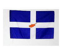 AZ FLAG - Drapeau Chypriotes grecs - 150x90 cm - Drapeau De L'Île De Chypre 100% Polyester Avec Fourreau et cordelette - Pavillon 110 g