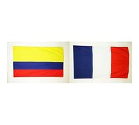 AZ FLAG Drapeau Colombie 150x90cm - Drapeau colombien 90 x 150 cm Polyester léger & Drapeau France 150x90cm - Drapeau français 90 x 150 cm Polyester léger