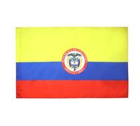 AZ FLAG Drapeau Colombie avec armes 90x60 cm Polyester 100D Fourreau