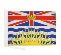 AZ FLAG - Drapeau Colombie-Britannique - 45x30 cm - Pavillon Canadien - Canada 100% Polyester Avec Deux Cordelettes - 20g