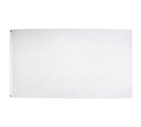 AZ FLAG - Drapeau Commissaire de course Blanc - 90x60 cm - Drapeau Véhicule Lent 100% Polyester Avec Oeillets Métalliques Intégrés - Pavillon 50 g