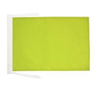 AZ FLAG - Drapeau Commissaire de course Jaune - 45x30 cm - Pavillon Danger Et Interdiction De Dépasser 100% Polyester Avec Deux Cordelettes - 20g