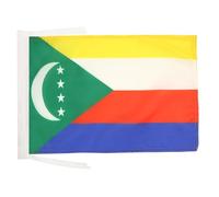 AZ FLAG - Drapeau Comores - 45x30 cm - Pavillon Comorien 100% Polyester Avec Deux Cordelettes - 20g