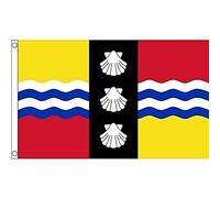 AZ FLAG - Drapeau Comté de Bedfordshire - 150x90 cm - Drapeau County Of Beds. - Angleterre 100% Polyester Avec Oeillets Métalliques Intégrés - Pavillon 110 g