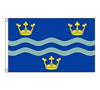AZ FLAG - Drapeau Comté de Cambridgeshire Bleu - 150x90 cm - Drapeau County Of Cambridge - Angleterre 100% Polyester Avec Oeillets Métalliques Intégrés - Pavillon 110 g