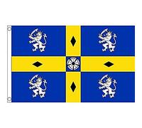 AZ FLAG - Drapeau Comté de Durham Ancien - 150x90 cm - Drapeau County Of Durham - Angleterre 100% Polyester Avec Oeillets Métalliques Intégrés - Pavillon 110 g