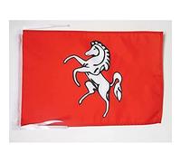 AZ FLAG - Drapeau Comté de Kent - 45x30 cm - Pavillon County Of Kent - Angleterre 100% Polyester Avec Deux Cordelettes - 20g
