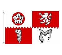 AZ FLAG - Drapeau Comté de Leicestershire - 150x90 cm - Drapeau County Of Leics. - Angleterre 100% Polyester Avec Oeillets Métalliques Intégrés - Pavillon 110 g