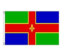 AZ FLAG - Drapeau Comté de Lincolnshire - 150x90 cm - Drapeau County Of Lincs. - Angleterre 100% Polyester Avec Oeillets Métalliques Intégrés - Pavillon 110 g