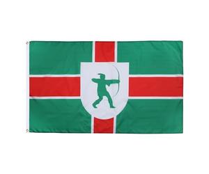 AZ FLAG - Drapeau Comté de Nottinghamshire - 150x90 cm - Drapeau County Of Notts. - Angleterre 100% Polyester Avec Oeillets Métalliques Intégrés - Pavillon 110 g