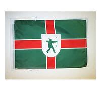 AZ FLAG - Drapeau Comté de Nottinghamshire - 45x30 cm - Pavillon County Of Notts. - Angleterre 100% Polyester Avec Deux Cordelettes - 20g