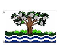 AZ FLAG - Drapeau Comté de Worcestershire Ancien - 150x90 cm - Drapeau County Of Worcs. - Angleterre 100% Polyester Avec Oeillets Métalliques Intégrés - Pavillon 110 g